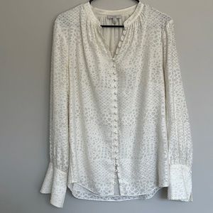 Joie white & metallic blouse